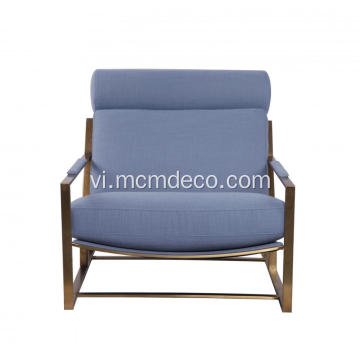 Modern Milo Baughman Brushed thép không gỉ Lounge Chair